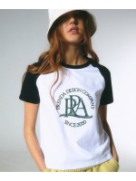 韓國PRENDA - MAIN LOGO RAGLAN TEE WHITE